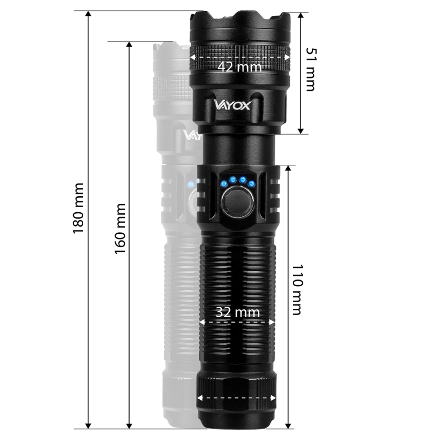 LED nastavljiva polnilna svetilka z funkcijo powerbanke LED/10W/5V IPX4 600 lm 2000 mAh