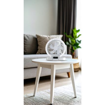 LED polnilni namizni ventilator 3,7 V 1200 mAh