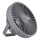 LED Polnilni namizni ventilator z LED osvetlitvijo LED/2W/5V USB 2400 mAh siva