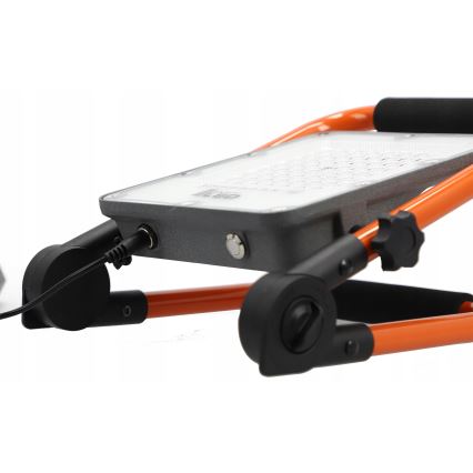 LED polnilni reflektor s stojalom, LED/100 W/3,2 V, 5000 K, 5000 mAh, IP65, oranžen