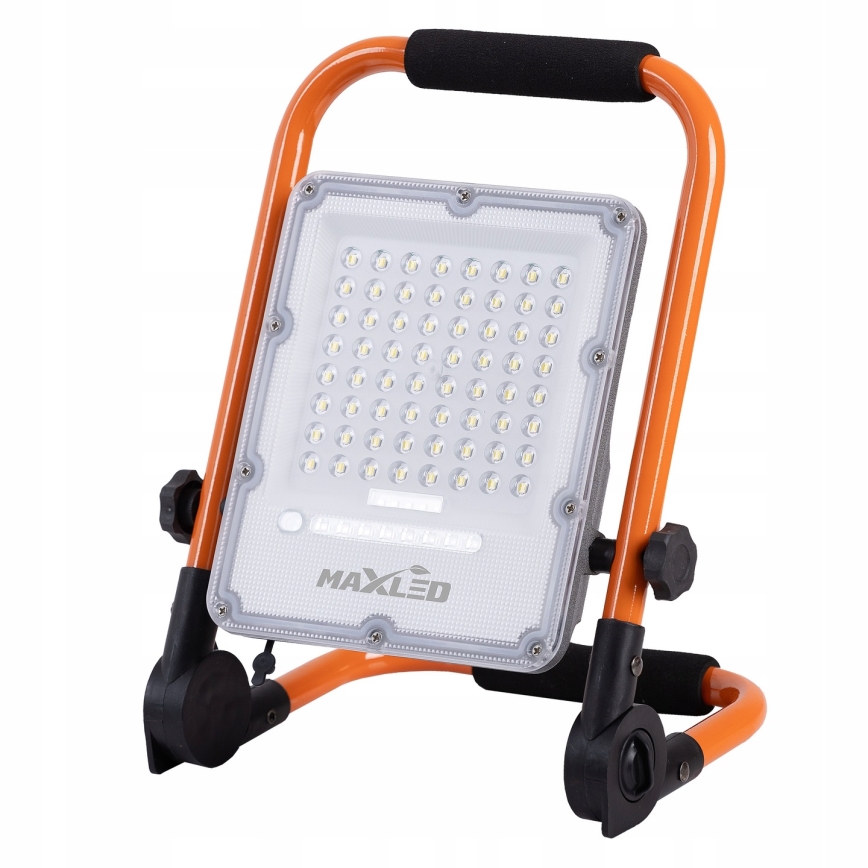 LED zatemljiv polnilni reflektor s stojalom LED/100W/3,2V 4500K 10000 mAh IP65 oranžen