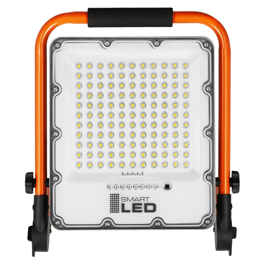 LED polnilni reflektor s stojalom LED/50W/3,2V 4500K 5000 mAh IP65 oranžna