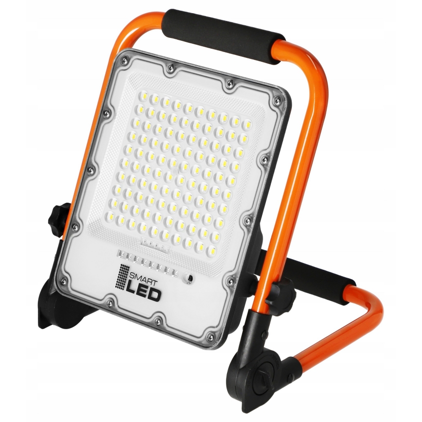 LED polnilni reflektor s stojalom LED/50W/3,2V 4500K 5000 mAh IP65 oranžna