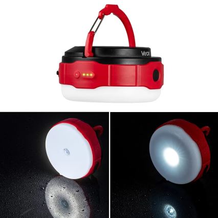 LED Zatemnitvena polnilna solarna svetilka s funkcijo power bank LED/3W/5V 3000/4000/6500K IPX6 500 sijajni 2000 mAh