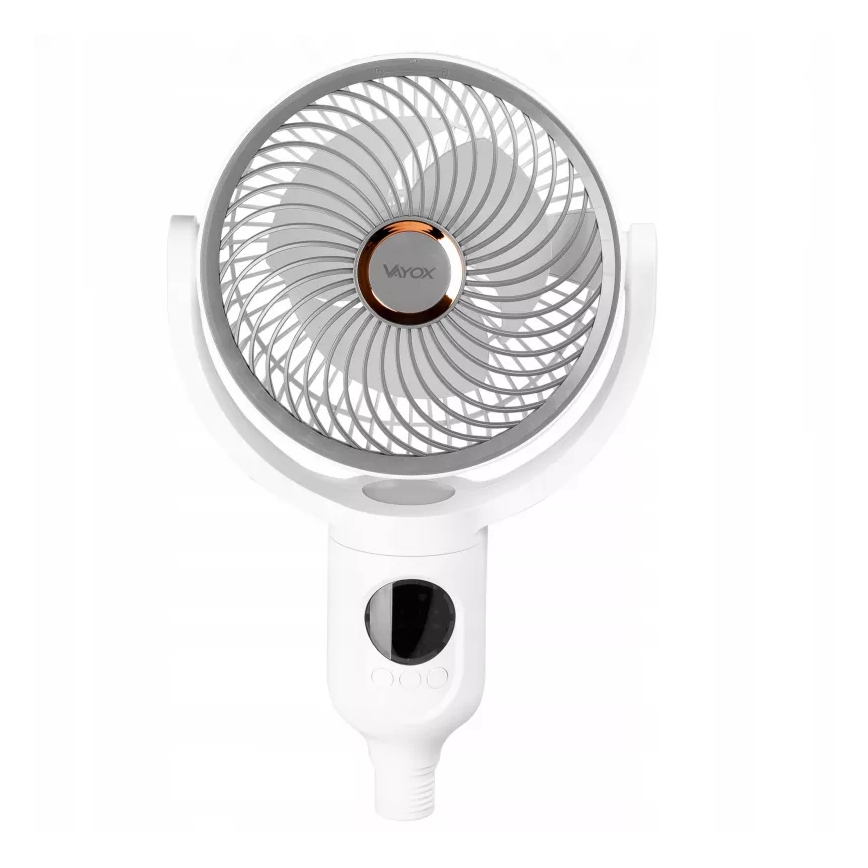 LED polnilni stoječi ventilator z LED osvetlitvijo LED/4,8W/5V USB 7200 mAh bela + daljinski upravljalnik