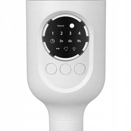 LED polnilni stoječi ventilator z LED osvetlitvijo LED/4,8W/5V USB 7200 mAh bela + daljinski upravljalnik