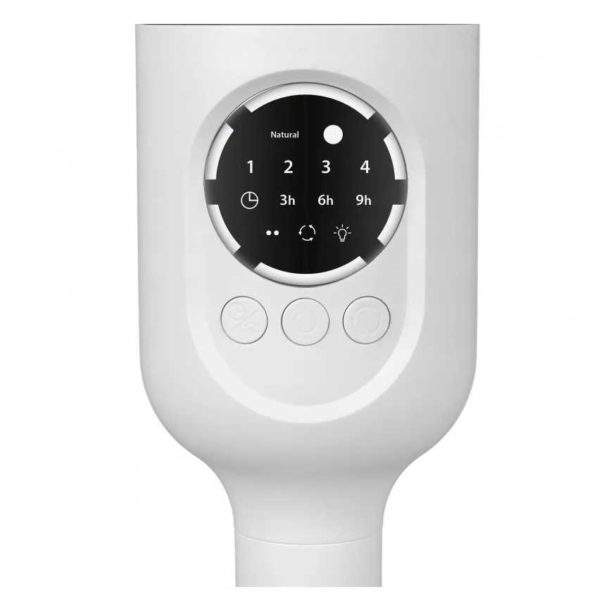 LED polnilni stoječi ventilator z LED osvetlitvijo LED/4,8W/5V USB 7200 mAh bela + daljinski upravljalnik