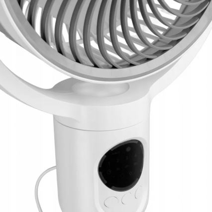 LED polnilni stoječi ventilator z LED osvetlitvijo LED/4,8W/5V USB 7200 mAh bela + daljinski upravljalnik