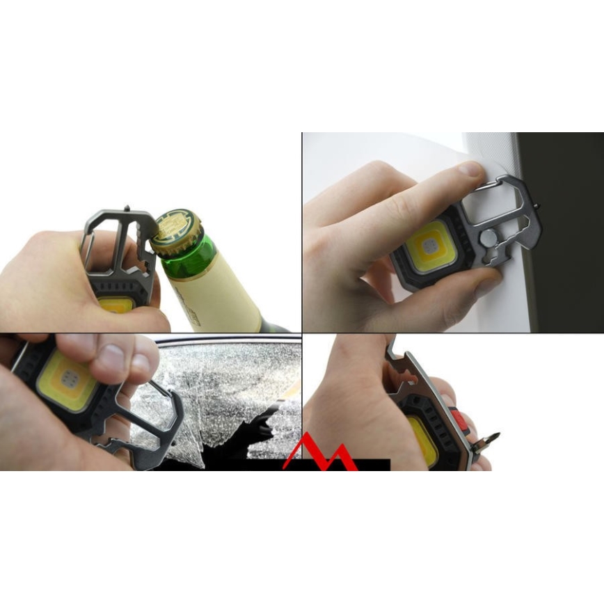 LED Polnilni večnamenski svetilka s stojalom LED/USB-C 400 mAh