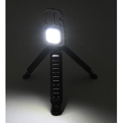 LED Polnilni večnamenski svetilka s stojalom LED/USB-C 400 mAh