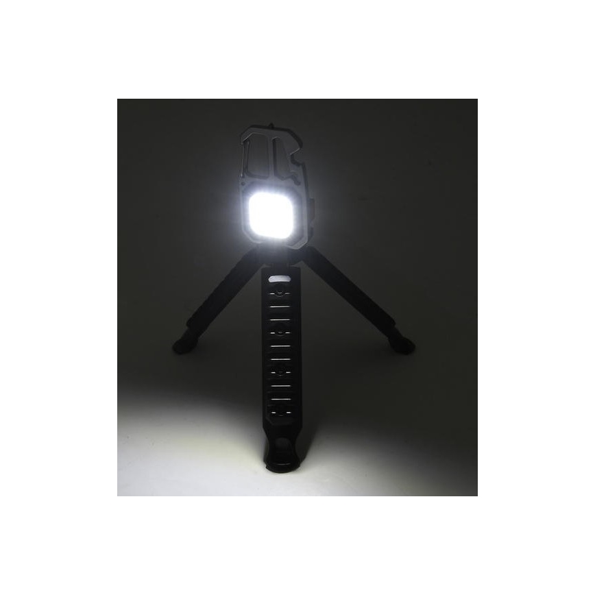 LED Polnilni večnamenski svetilka s stojalom LED/USB-C 400 mAh