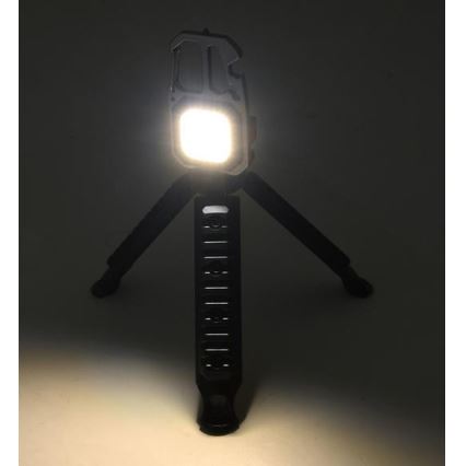 LED Polnilni večnamenski svetilka s stojalom LED/USB-C 400 mAh