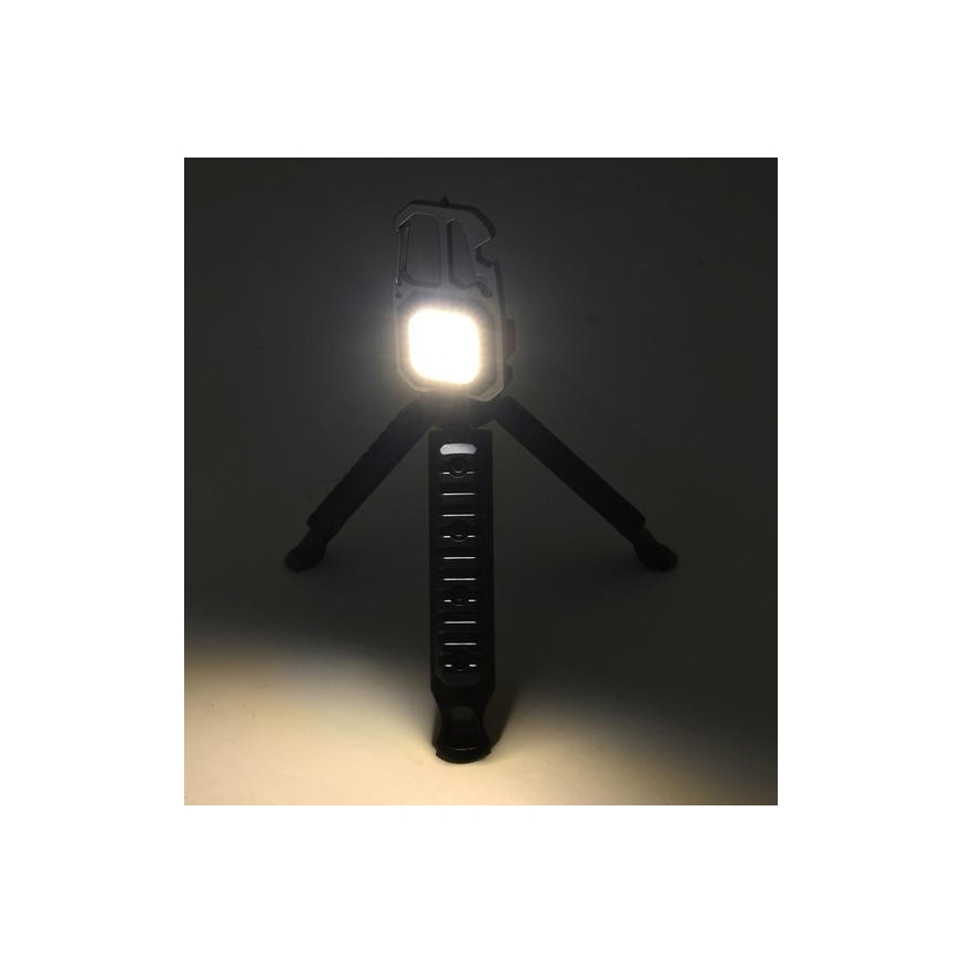 LED Polnilni večnamenski svetilka s stojalom LED/USB-C 400 mAh