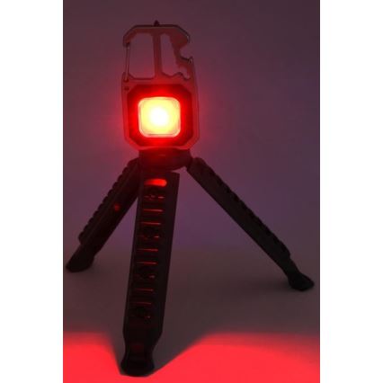 LED Polnilni večnamenski svetilka s stojalom LED/USB-C 400 mAh