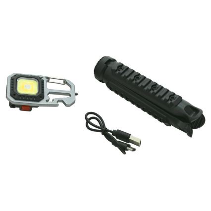 LED Polnilni večnamenski svetilka s stojalom LED/USB-C 400 mAh