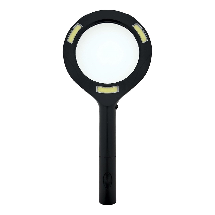LED povečevalna lupa 3× povečava z LED-osvetlitvijo/3W/2xAA IP22