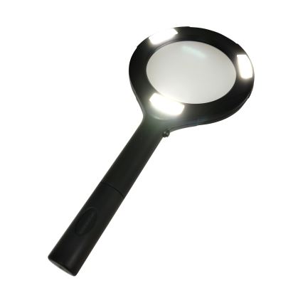 LED povečevalna lupa 3× povečava z LED-osvetlitvijo/3W/2xAA IP22