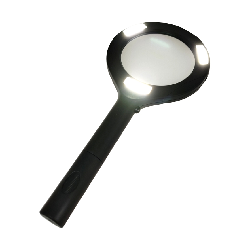LED povečevalna lupa 3× povečava z LED-osvetlitvijo/3W/2xAA IP22