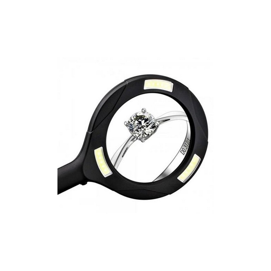 LED Povečevalno steklo 5×ZOOM z osvetlitvijo ozadja LED/3W/2xAA IP44