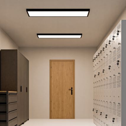 LED površinski panel LED/60W/230V 30x120 cm črna