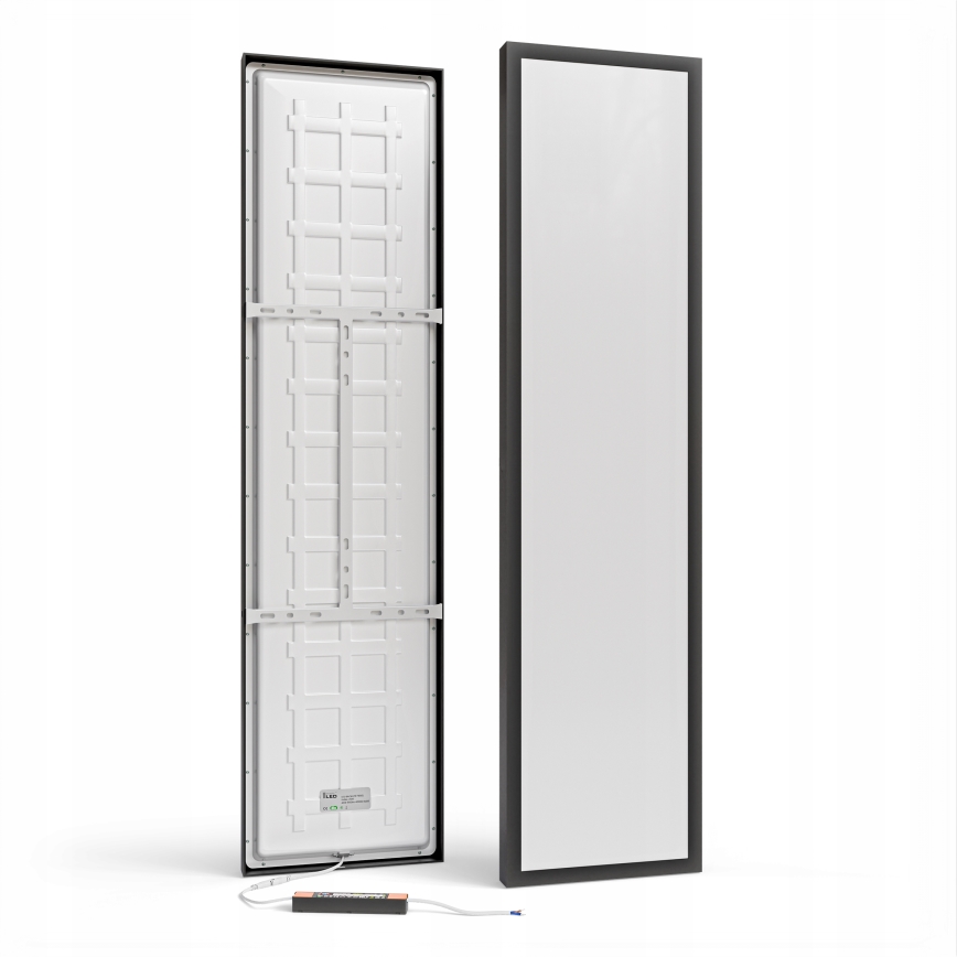 LED površinski panel LED/60W/230V 30x120 cm črna