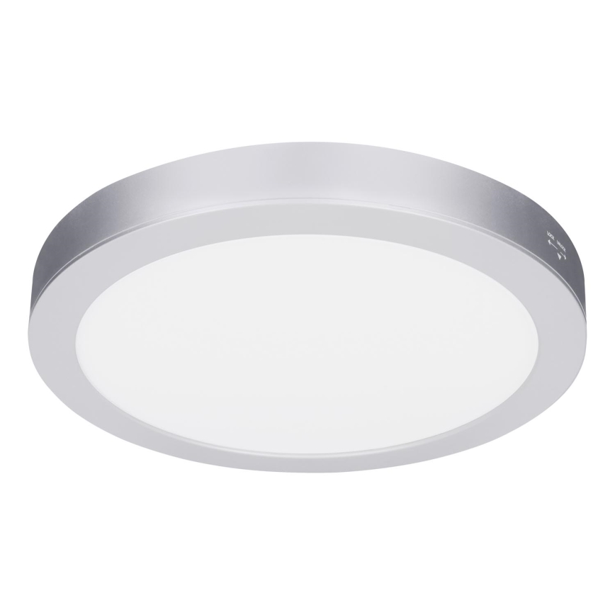 LED površinski/vgradni panel 2 v 1, 24 W/230 V, 3000/4000/6000 K, premer 30 cm, IP54, srebrna