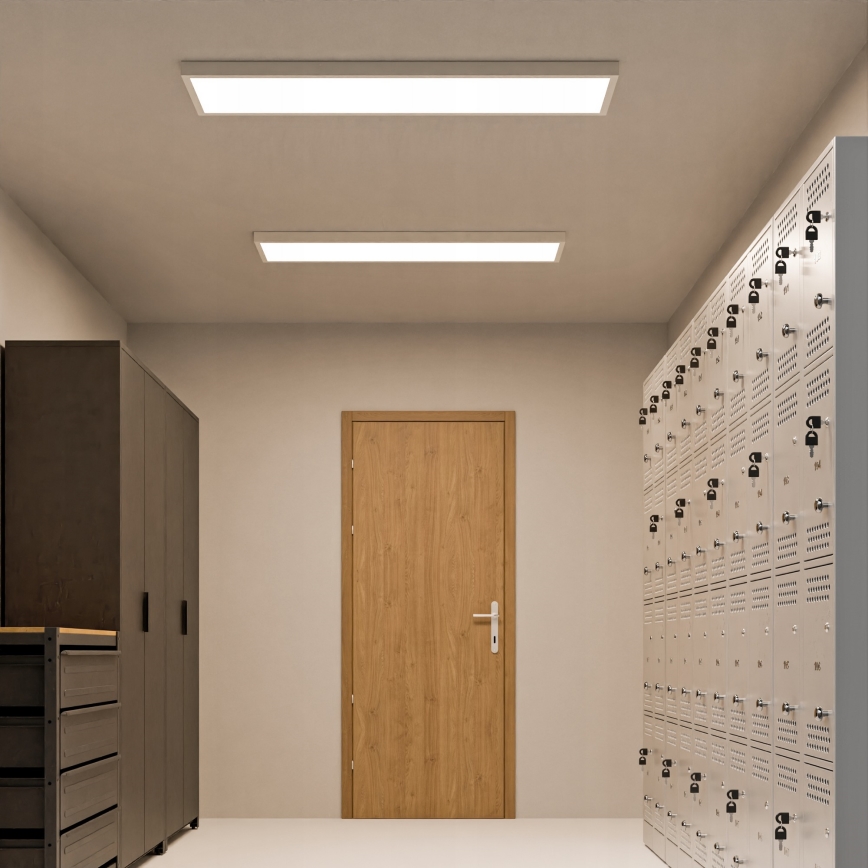 LED površinsko pritrjen panel LED/60W/230V 30x120 cm bela