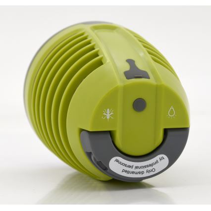 LED Prenosna polnilna svetilka s pastjo za insekte LED/2W/3,7V 1800 mAh IPX4 zelena