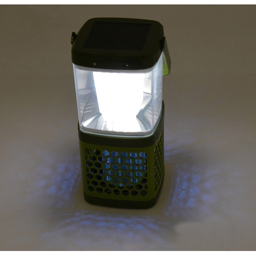 LED Prenosna polnilna svetilka s pastjo za insekte LED/3W/1800 mAh zelena