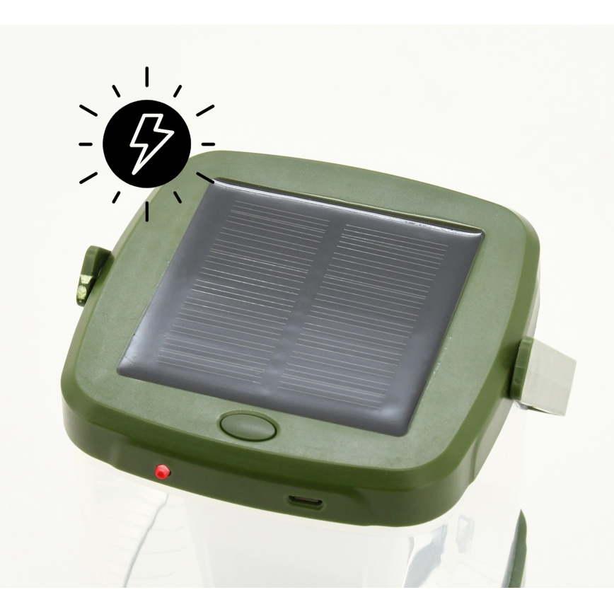 LED Prenosna polnilna svetilka s pastjo za insekte LED/3W/1800 mAh zelena
