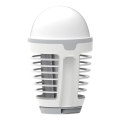 LED Prenosna polnilna svetilka s pastjo za insekte LED/5W/1800 mAh IPX4 bela/siva