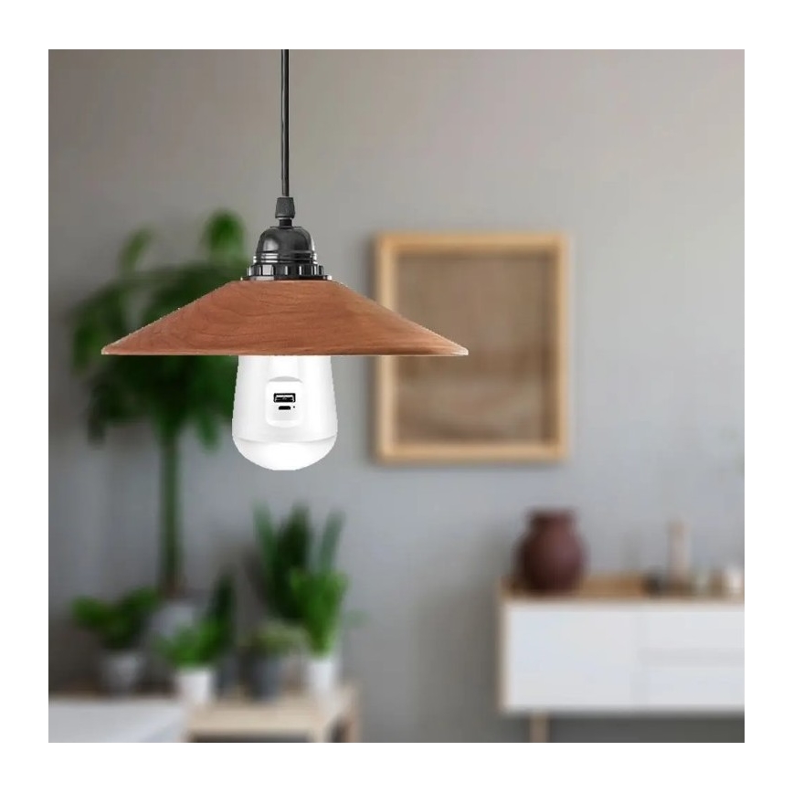 LED Prenosna solarna svetilka 3v1 LED/7W/230V 3000K/4000K/6400K + USB polnjenje