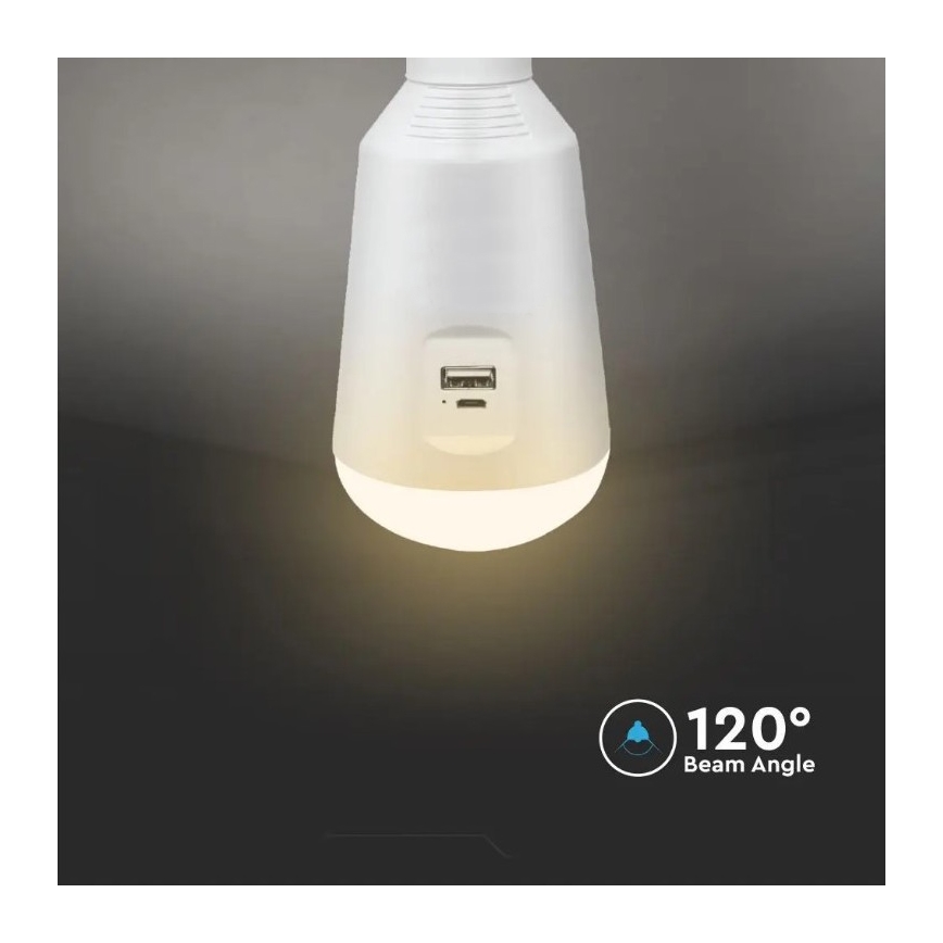 LED Prenosna solarna svetilka 3v1 LED/7W/230V 3000K/4000K/6400K + USB polnjenje