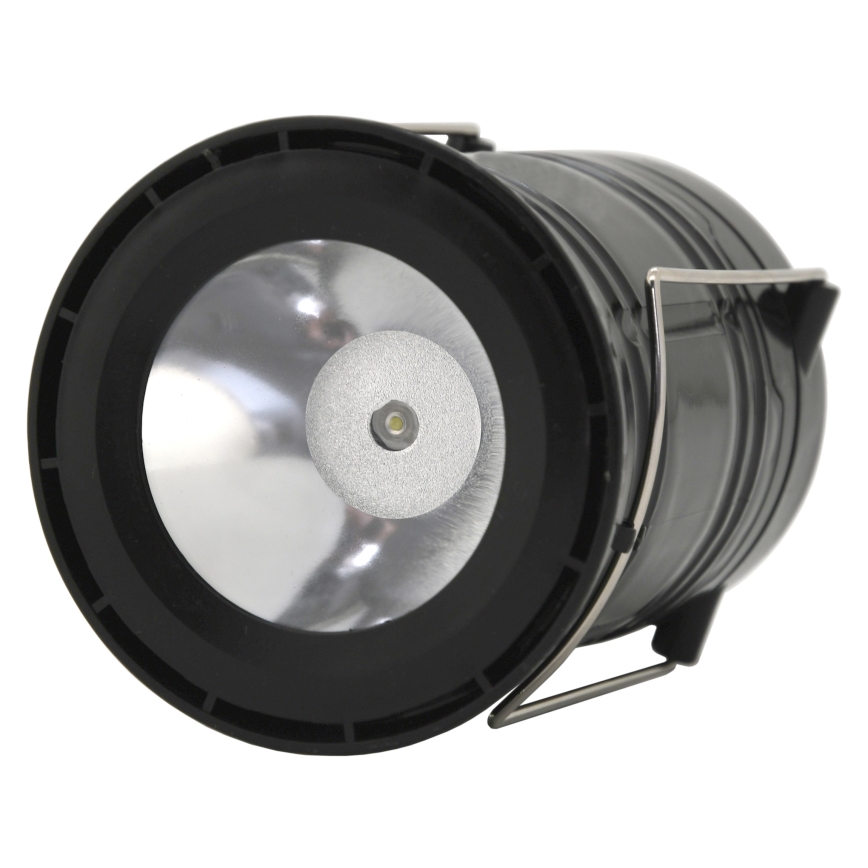 LED Prenosna solarna svetilka LED/1200mAh črna