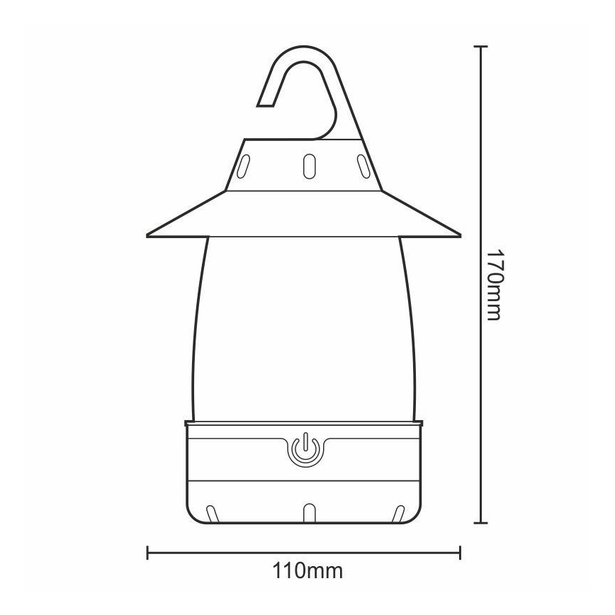 LED Prenosna svetilka 3xLED/4xAA IPX4
