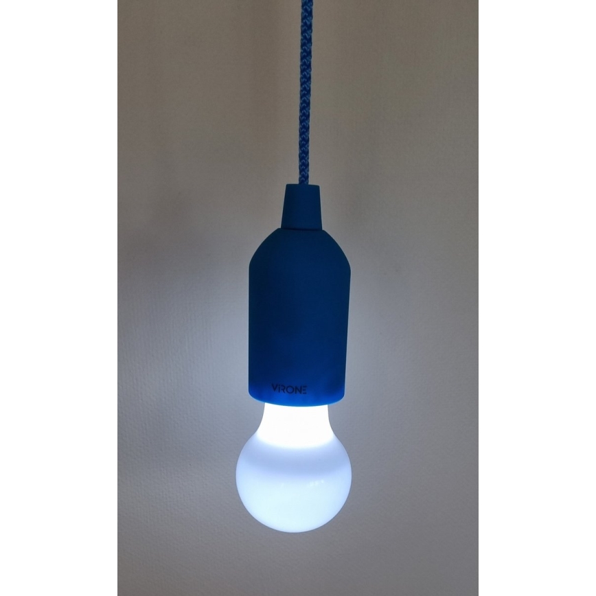 LED Prenosna svetilka LED/1W/3xAAA modra
