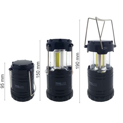 LED Prenosna svetilka za kampiranje 3xLED/3W/3xAAA 6400K