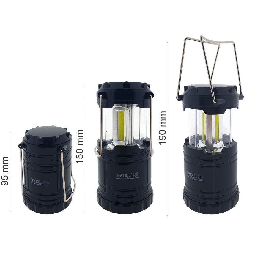 LED Prenosna svetilka za kampiranje 3xLED/3W/3xAAA 6400K
