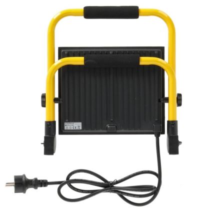 LED Prenosni reflektor TIGRA LED/100W/4000K IP54 črna/rumena