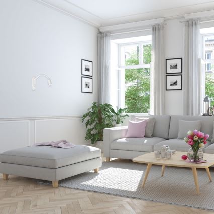 LED prilagodljiva stenska svetilka z USB BASE LED/8W+LED/2W/230V bela