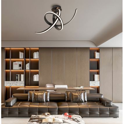 LED pritrjen stropni lestenec AREZIA LED/41W/230V črn
