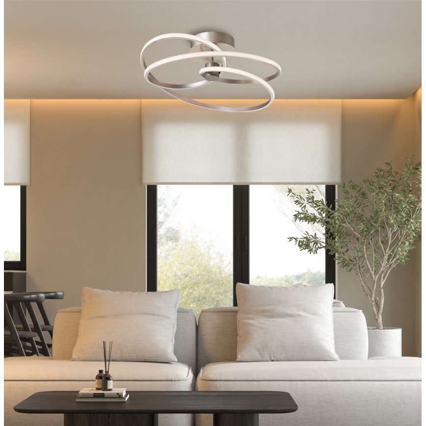 LED pritrjena stropna svetilka CORT LED/40W/230V srebrna
