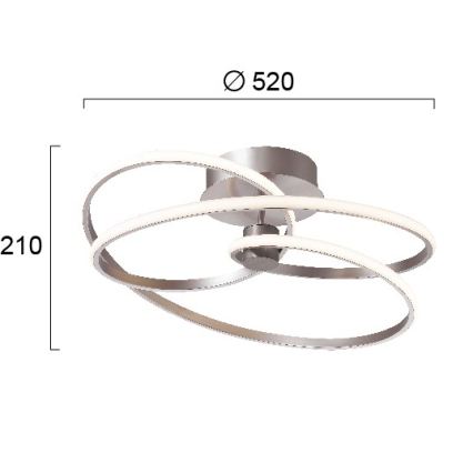 LED pritrjena stropna svetilka CORT LED/40W/230V srebrna