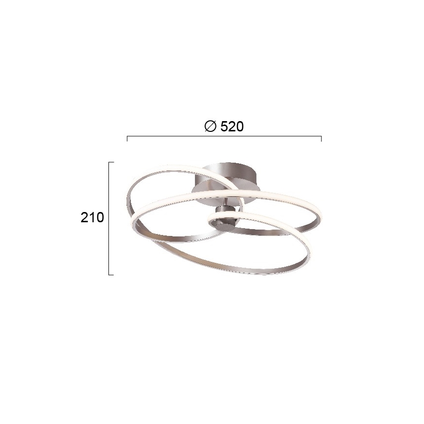 LED pritrjena stropna svetilka CORT LED/40W/230V srebrna