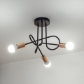 LED pritrjena stropna svetilka OXFORD 3xE27/15W/230V črna