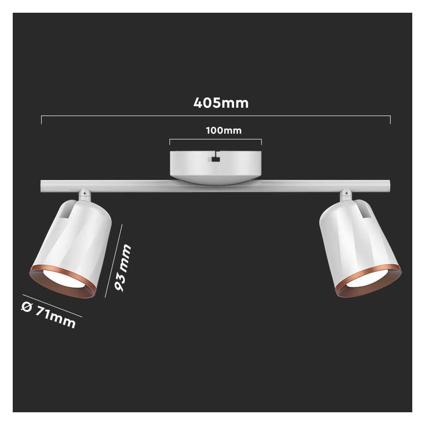 LED reflektor 2xLED/5W/230V 3000K belo