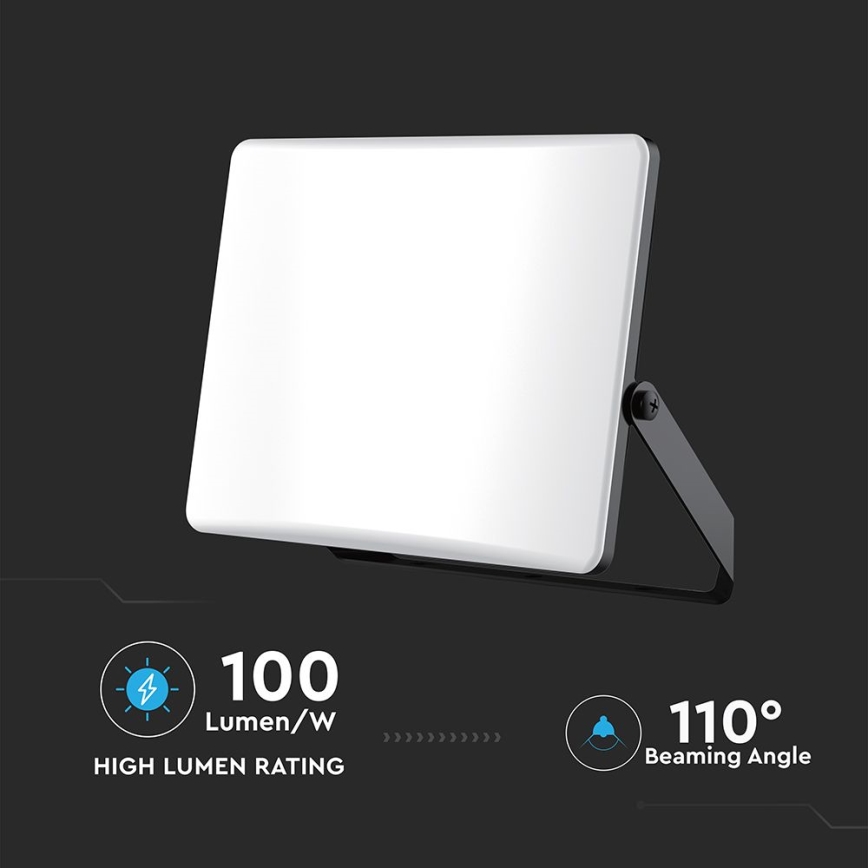 LED reflektor LED/50W/230V 3000/4000/6500K IP65 črna