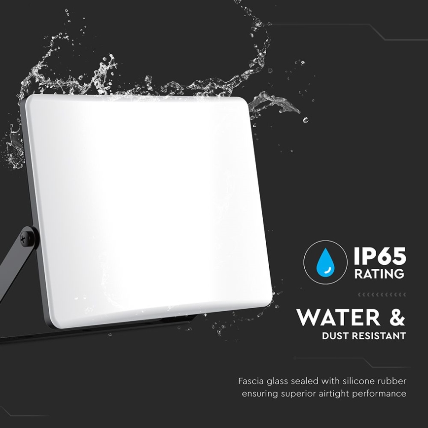 LED reflektor LED/50W/230V 3000/4000/6500K IP65 črna