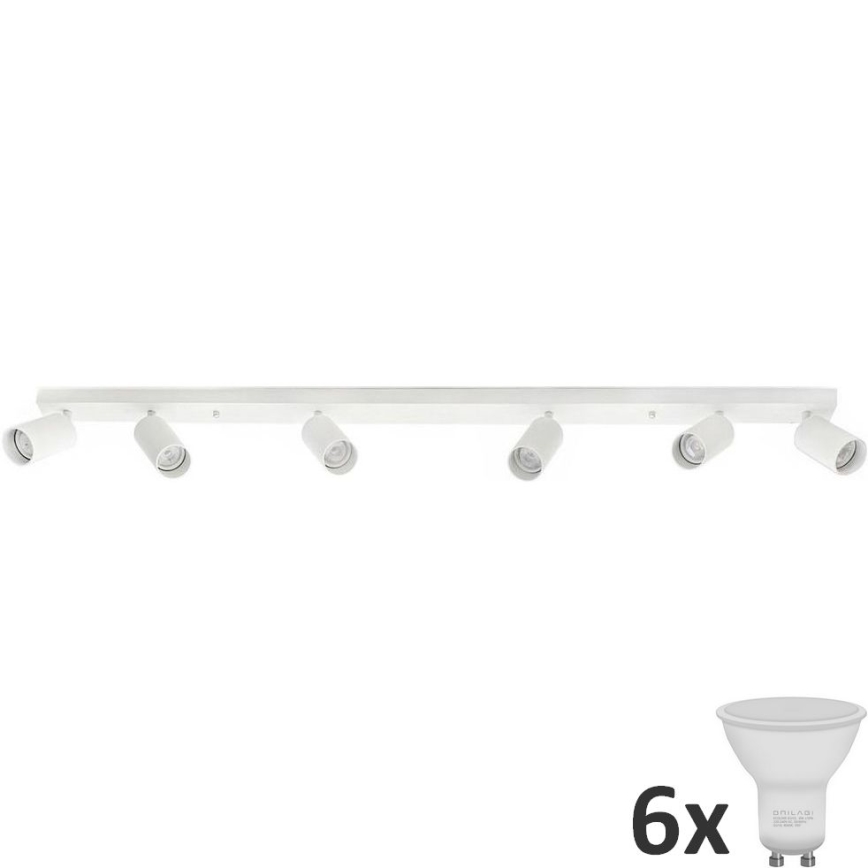 LED Reflektor ANGIE 6xGU10/6W/230V bela