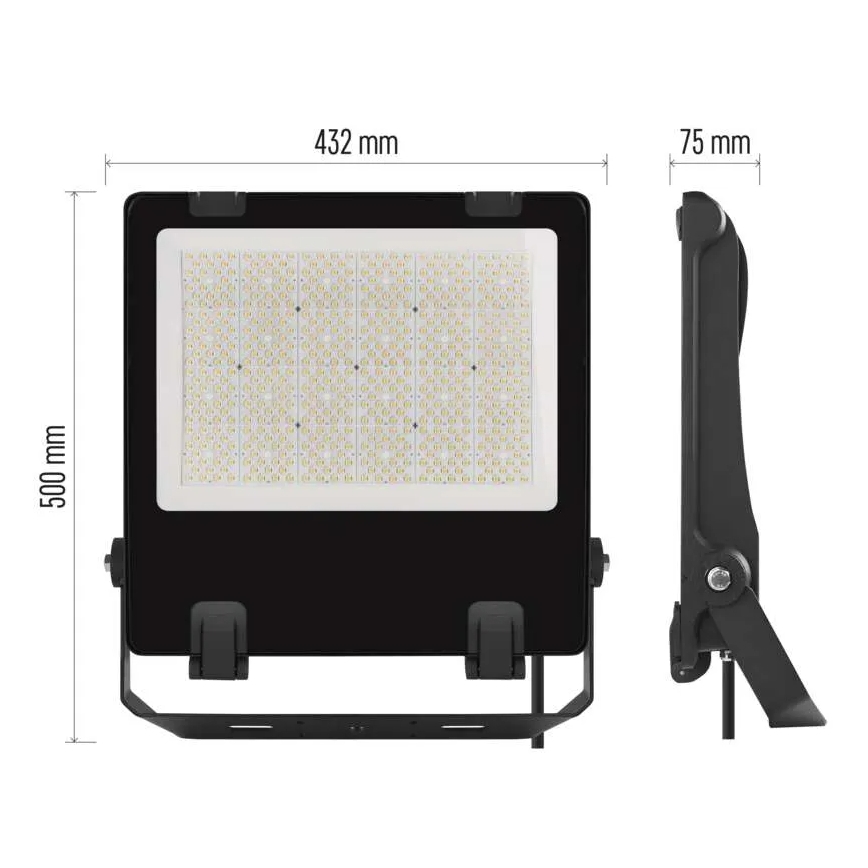 LED Reflektor AVENO LED/300W/230V 4000K 48000 lm IP66 črna